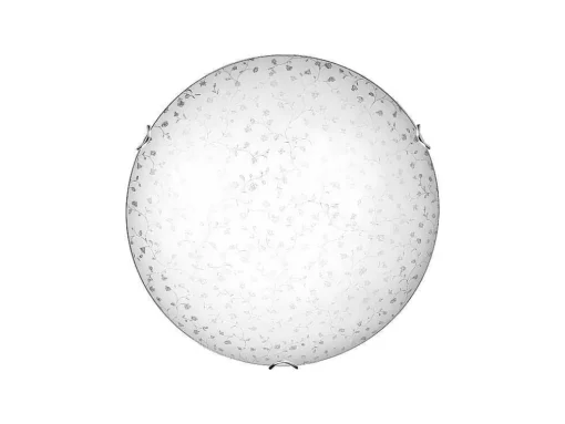 Lampada De Tecto Flora, Cromio, Branco, 40X40X11 Cm, Epikasa