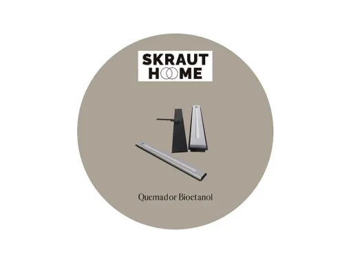 Lareira Bioetanol, 50 Cm, Queimador Bioetanol, Aco Inoxidavel, Modelo Kratki