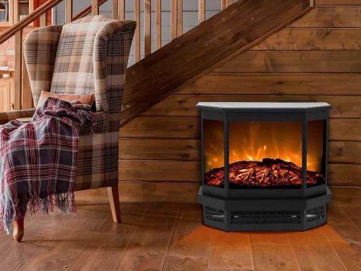 Lareira Elétrica C55,8 X L22,5 X A51,6 Cm Disponivel Em Preto Estilo Salamandra - Etna