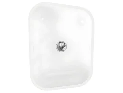Lavatório Com Pe Retangular Em Solid Surface Cor Branco - Tilicho