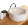 Lavatório De Casa De Banho Em Marmore Marble - Cor Creme