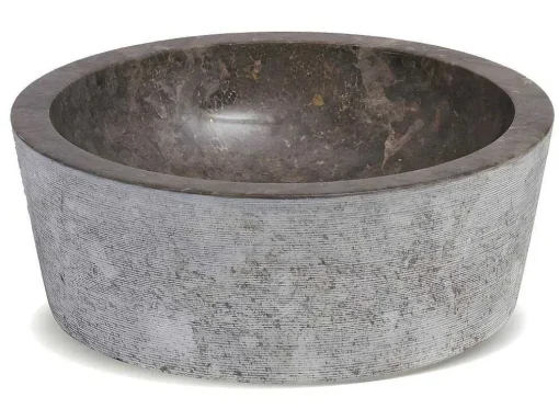 Lavatório De Casa De Banho Em Marmore Volca - Cor Cinza