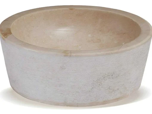 Lavatório De Casa De Banho Em Marmore Marble - Cor Creme