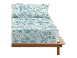 Lencol Verde-Agua 100% Algodao