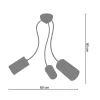 Lustre Tosel Avignon Plastico Braco Castanho D60 X H90 Cm