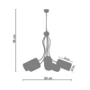 Lustre Tosel Avignon Plastico Braco Castanho D60 X H90 Cm