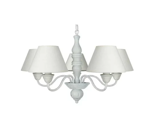 Lustre Tosel Caulnes Tecido Braco Marfim D60 X H80 Cm