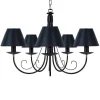 Lustre Tosel Cote D'Ivoire A Tecido Braco Preto D84 X H90 Cm