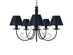 Lustre Tosel Cote D'Ivoire A Tecido Braco Preto D84 X H90 Cm