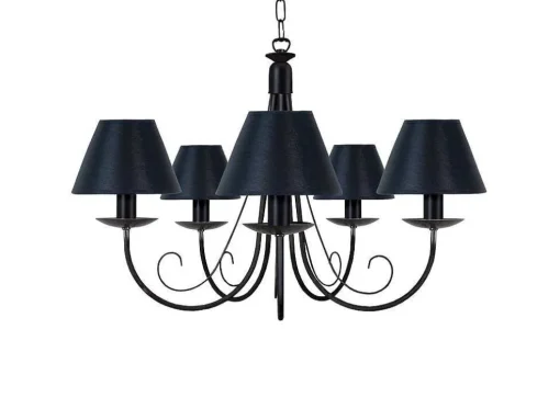 Lustre Tosel Cote D'Ivoire A Tecido Braco Preto D84 X H90 Cm