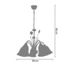Lustre Tosel Lustralia Vidro Braco Cetim D56 X H80 Cm