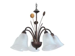 Lustre Tosel Lustralia Vidro Braco Cetim D56 X H80 Cm