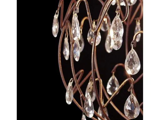 Lustre Tosel Tulipano Vidro Braco Vermelho D60 X H80 Cm