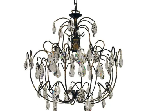 Lustre Tosel Tulipano Vidro Braco Vermelho D60 X H80 Cm
