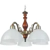 Lustre Tosel Val D'Isere Vidro Braco Cetim D53 X H80 Cm