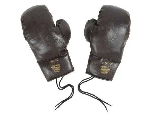 Luvas De Boxe Vintage Com Cordoes Mirko - Castanho