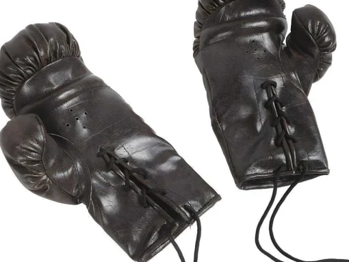 Luvas De Boxe Vintage Com Cordoes Mirko - Castanho