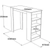 Mesa Alta Estilo Yurupa - Venprodin - Pinho 120 Cm - Branco