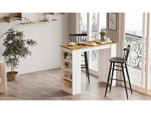 Mesa Alta Estilo Yurupa - Venprodin - Pinho 120 Cm - Branco