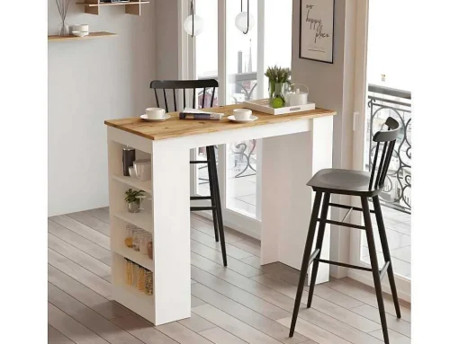 Mesa Alta Estilo Yurupa - Venprodin - Pinho 120 Cm - Branco