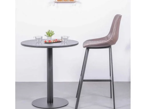 Mesa Alta Industrial Em Aco Com 76 Cm De Altura - Brandon - Preto