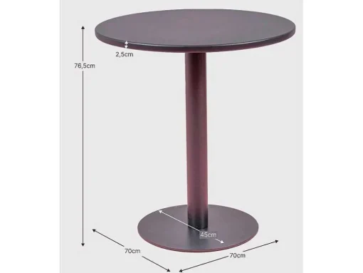 Mesa Alta Industrial Em Aco Com 76 Cm De Altura - Brandon - Preto
