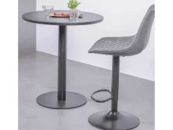 Mesa Alta Industrial Em Aco Com 76 Cm De Altura - Brandon - Preto