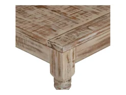 Mesa Antiga De Manga Branca 90X90X77