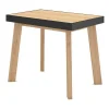 Mesa Consola Extensivel, 180, Para 8 Péssoas, Pés De Madeira, Carvahlo E Preto
