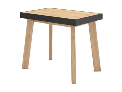 Mesa Consola Extensivel, 180, Para 8 Péssoas, Pés De Madeira, Carvahlo E Preto