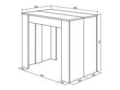 Mesa Consola Extensivel, 220, Para 10 Péssoas, Mesa De Jantar, Branco