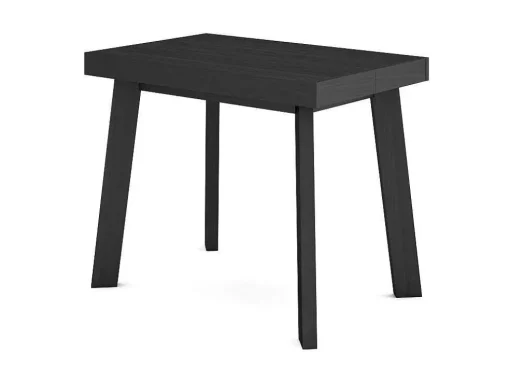 Mesa Consola Extensivel, 160, Para 8 Péssoas, Pés De Madeira, Preto