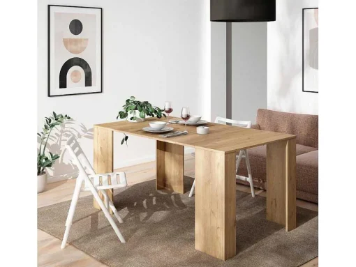 Mesa Consola Extensivel, 160, Para 8 Péssoas, Mesa De Jantar, Carvahlo