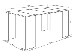 Mesa Consola Extensivel, 160, Para 8 Péssoas, Mesa De Jantar, Carvahlo