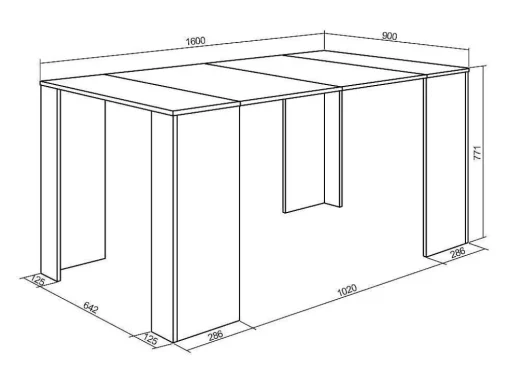Mesa Consola Extensivel, 160, Para 8 Péssoas, Mesa De Jantar, Carvahlo
