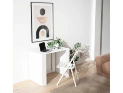 Mesa Consola Extensivel, 220, Para 10 Péssoas, Mesa De Jantar, Branco