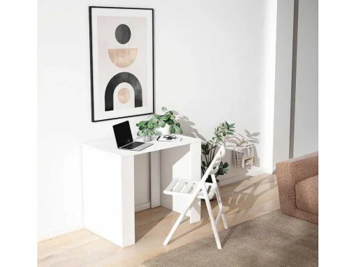 Mesa Consola Extensivel, 220, Para 10 Péssoas, Mesa De Jantar, Branco