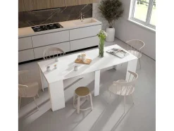 Mesa Consola Extensivel, 220, Para 10 Péssoas, Mesa De Jantar, Branco