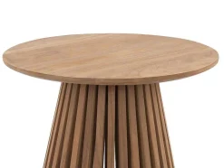 Mesa De Apoio De Jardim Em Teca D. 50 Cm Natural Claro - Triani