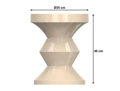 Mesa De Apoio Metal Bege - Zolimi