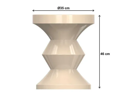 Mesa De Apoio Metal Bege - Zolimi