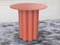 Mesa De Apoio Metal Cor Terracota - Gavopi