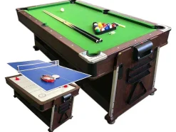 Mesa De Bilhar 7 Pés Multijogo Verde Air Hockey + Ping Pong - Stark