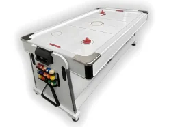 Mesa De Bilhar 7 Pés Multijogo Azul Air Hockey + Ping Pong - Stark White