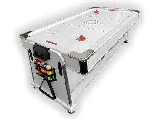Mesa De Bilhar 7 Pés Multijogo Azul Air Hockey + Ping Pong - Stark White