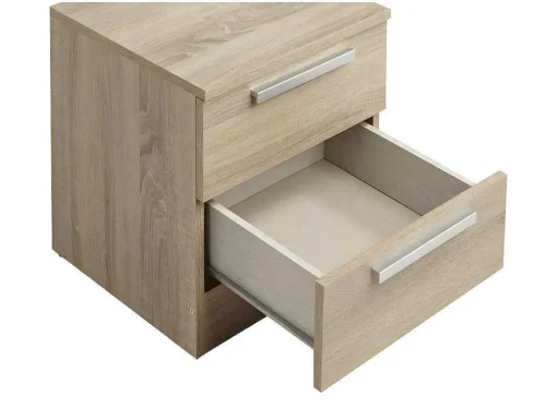 Mesa De Cabeceira - 2 Gavetas - Natural - Mathias