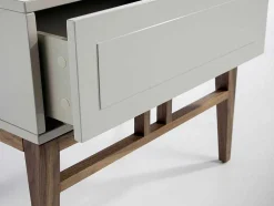 Mesa De Cabeceira Em Mdf Lacada Em Niebla Brillo 7035