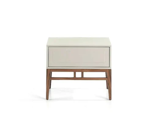 Mesa De Cabeceira Em Mdf Lacada Em Niebla Brillo 7035