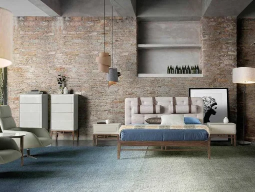 Mesa De Cabeceira Em Mdf Lacada Em Niebla Brillo 7035
