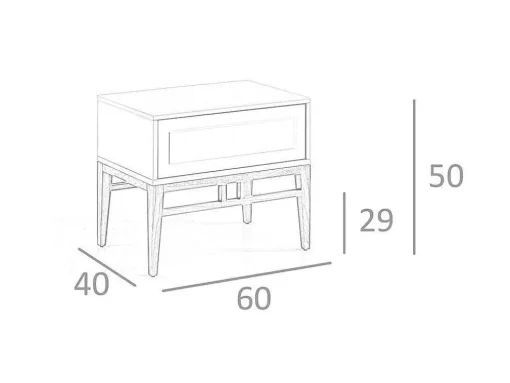 Mesa De Cabeceira Em Mdf Lacada Em Niebla Brillo 7035